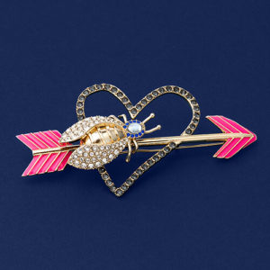 Barrette Cœur Grand Modèle Rose