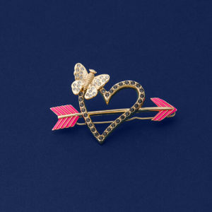 Barrette Cœur Moyen Modèle Rose