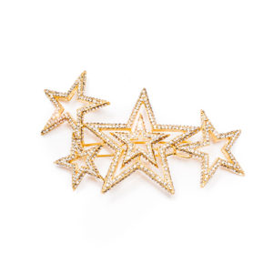 Barrette 4 étoiles Doré