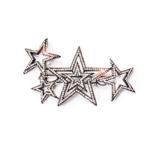 Barrette 4 étoiles Noir