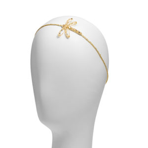 Bandeau Libellule Brodée Gold