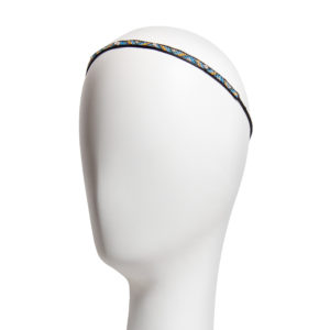 Embroidered Stones Headband Blue