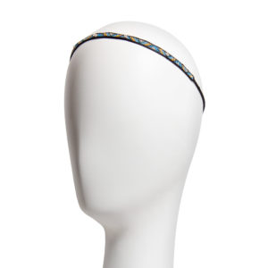 Bandeau Brodé de Fines Pierres Bleu