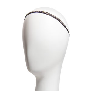 Embroidered Stones Headband Black