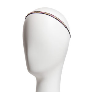 Embroidered Stones Headband Pink