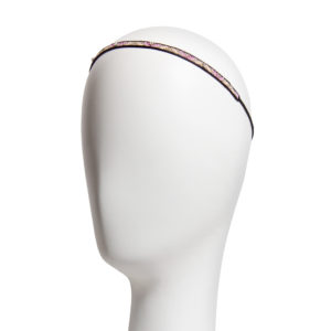 Bandeau Brodé de Fines Pierres Rose