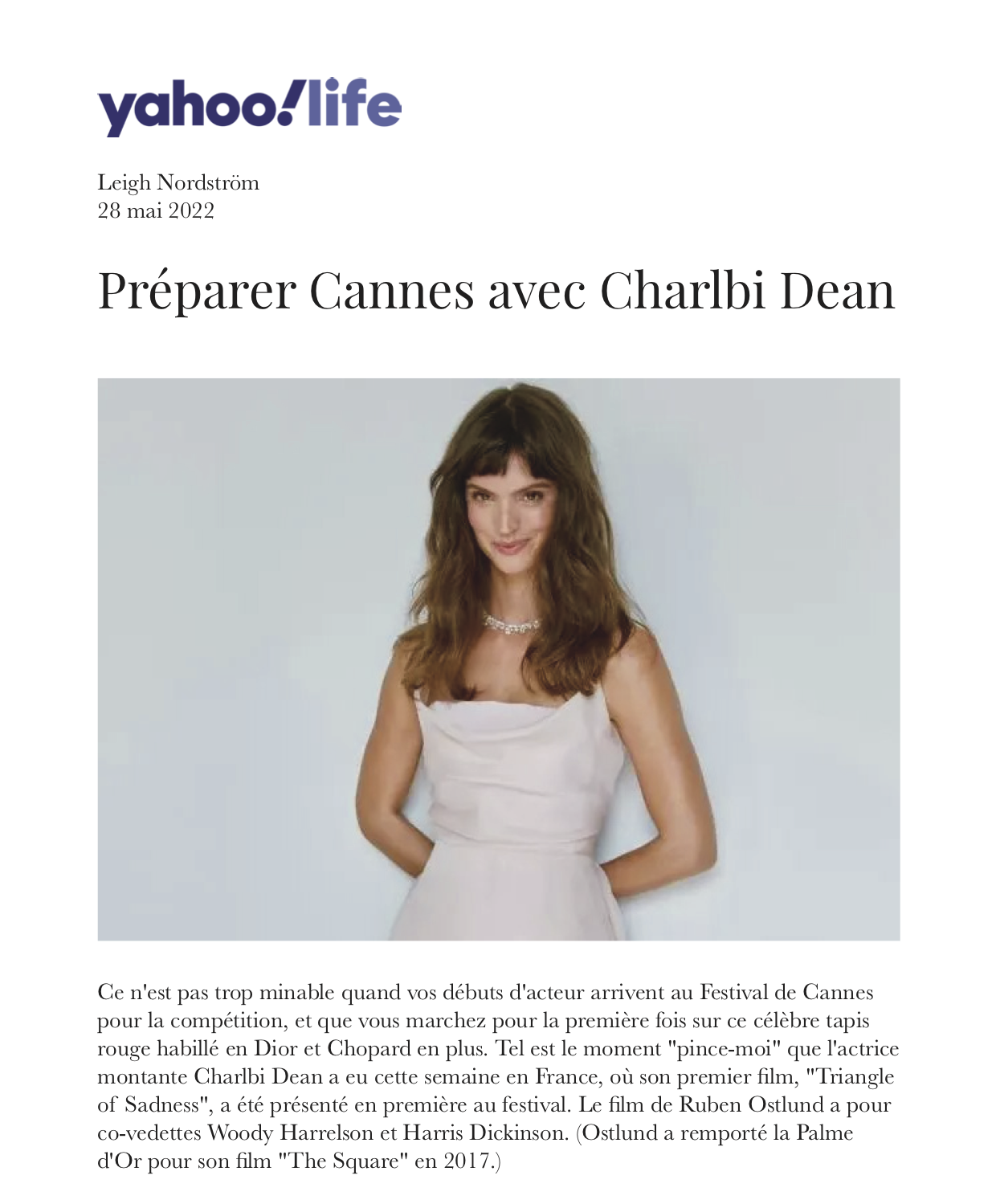 ARTICLE CHARLBI DEAN - extrait